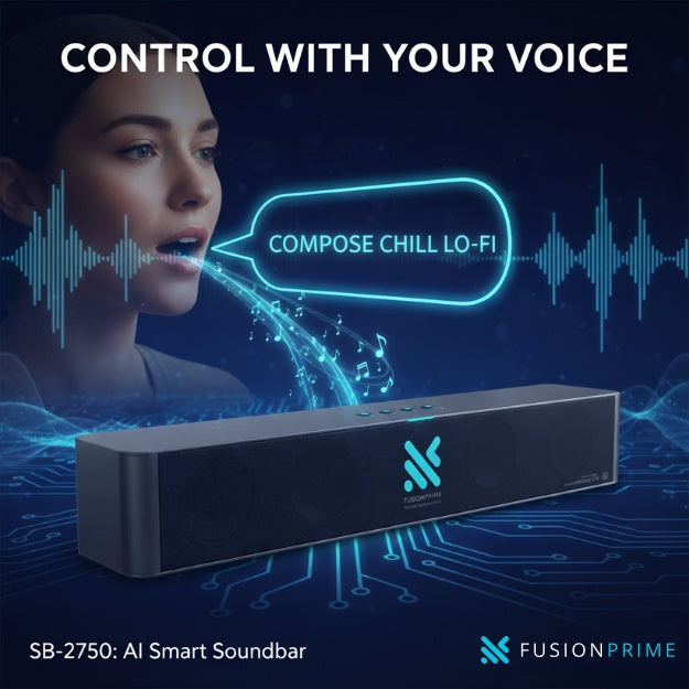 EchoVerse FP-2750 – AI Smart Soundbar with Auto Composition & Vocal Synthesis Fusion Prime