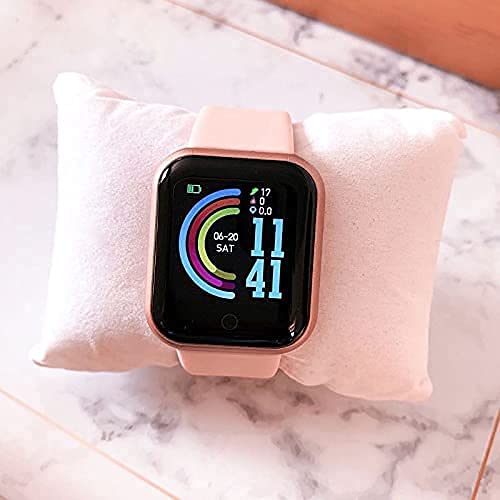 Fusion Prime TimeX D20 Plus Smartwatch | Fitness Tracker, Heart Rate & Sleep Monitor, IP68 Waterproof, Android/iOS (Pink) Fusion Prime
