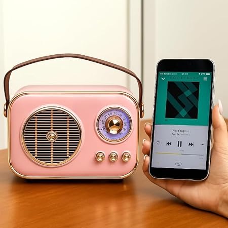 Fusion Prime BoomX Mini 10W Bluetooth Speaker | HD Sound, USB/AUX Support, Hands-Free Calling, Portable Design (Pink) Fusion Prime