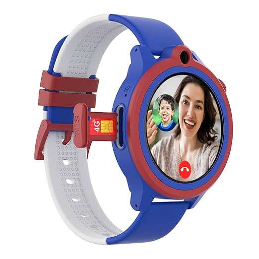 Fusion Prime TimeX Next-Gen+ Kids Smartwatch | GPS, Video Call, SOS, Heart Rate, Fever Alert, Safe Zone, SIM Support (Blue) Fusion Prime