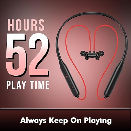 Fusion Prime Kratos N4 Bluetooth Neckband | 52H Playtime, Deep Bass, HD Calls, Magnetic Buds, Type-C Fast Charging (Black) Fusion Prime