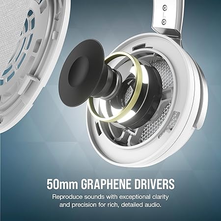 Fusion Prime AudioCore Pro Open-Back Wired Gaming Headset | Graphene Drivers (20Hz–40kHz), Detachable Uni-Directional Mic, Multi-Platform Support for PC, Mac, PS5, PS4, Xbox, Nintendo Switch & Mobile (Arctic White) Fusion Prime