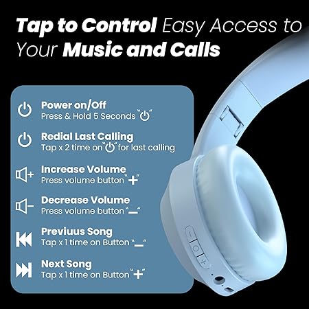 Fusion Prime ThunderBeats G500 Over-Ear Gaming Headphones – 40mm Dynamic Drivers, 10H+ Playtime, Ultra-Low 50ms Gaming Mode, Dual Pairing, RGB LED Lights, TF Card & Volume Control, Bluetooth v5.4 (Midnight Black) Fusion Prime