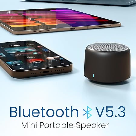 Fusion Prime BeatBox Pico 5W Mini Portable Bluetooth Speaker | HD Sound with In-Built Mic, 4H Playtime, Bluetooth v5.3, Type-C Fast Charging, Lightweight Design with Strong Lanyard (Black) Fusion Prime