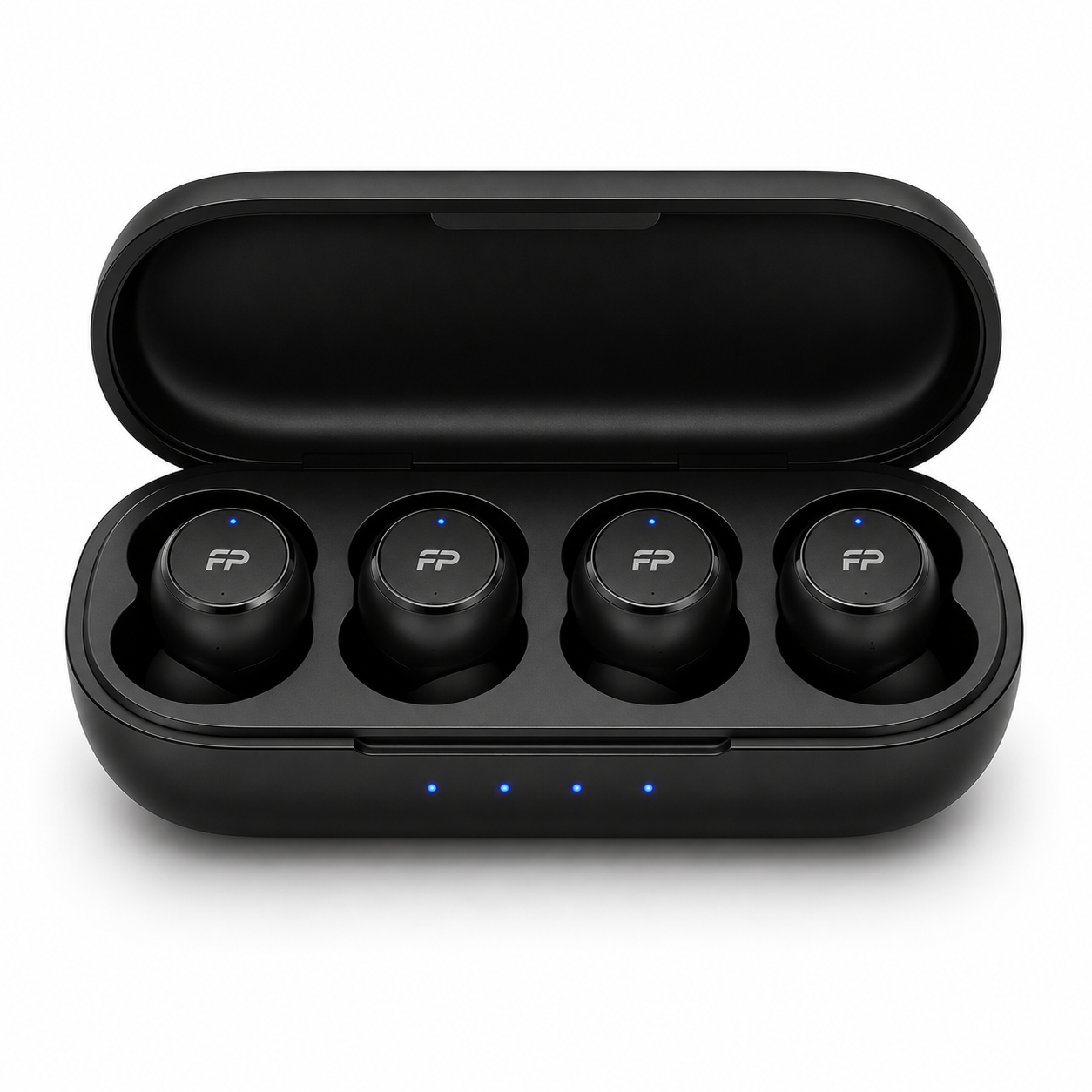 Fusion Prime DuoPods 4 – True Wireless Bluetooth Earbuds with 4 Earbuds & 1 Charging Case, Dual User Audio Sharing, Bluetooth 5.3, ENC Calling, 40H Playtime, Touch Control, Type-C Fast Charging (Black)