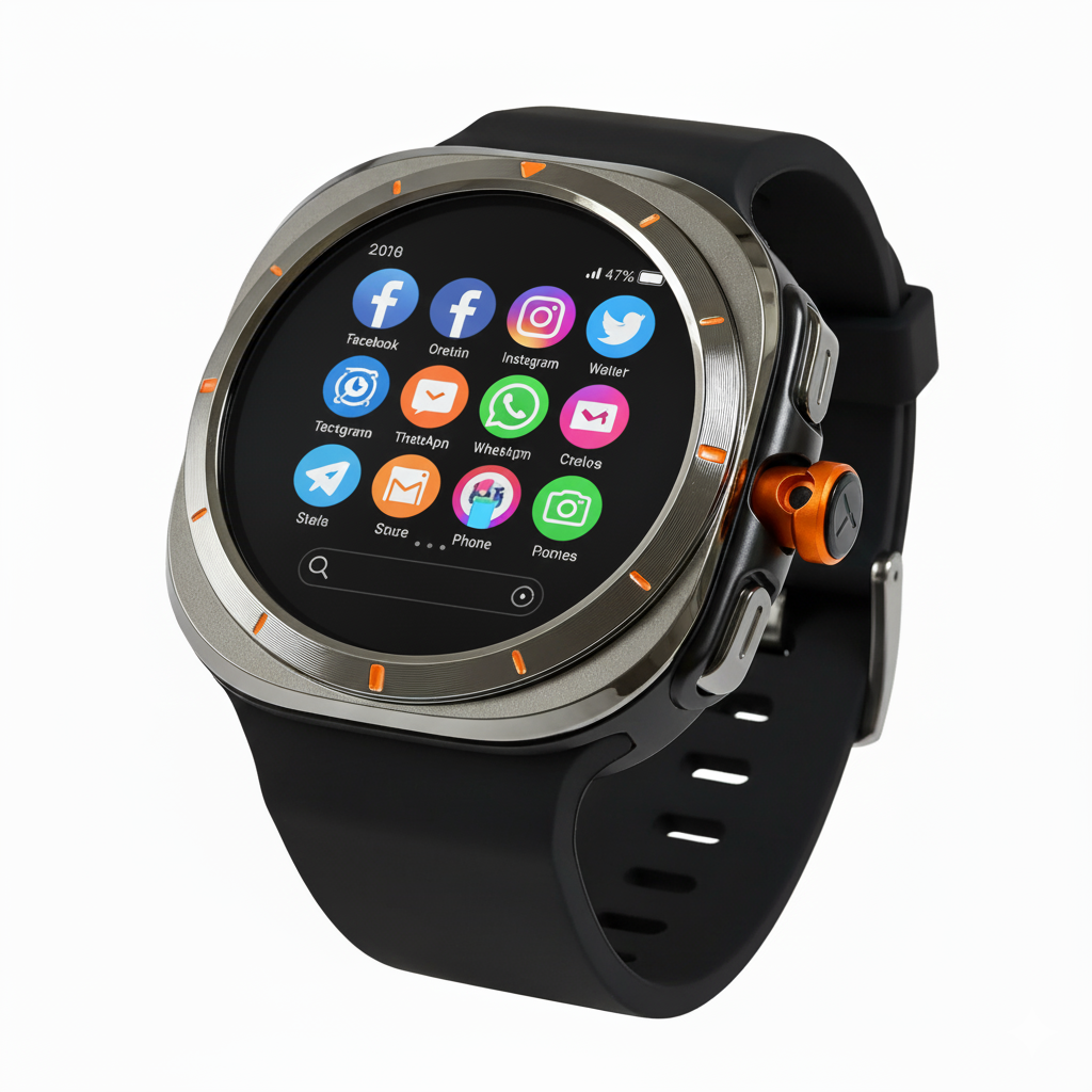 CiberModa AI-Core Smartwatch (HW-512) | 1.96" HD Display | AI Voice Assistant | Bluetooth Calling | Health & Fitness Tracking Fusion Prime