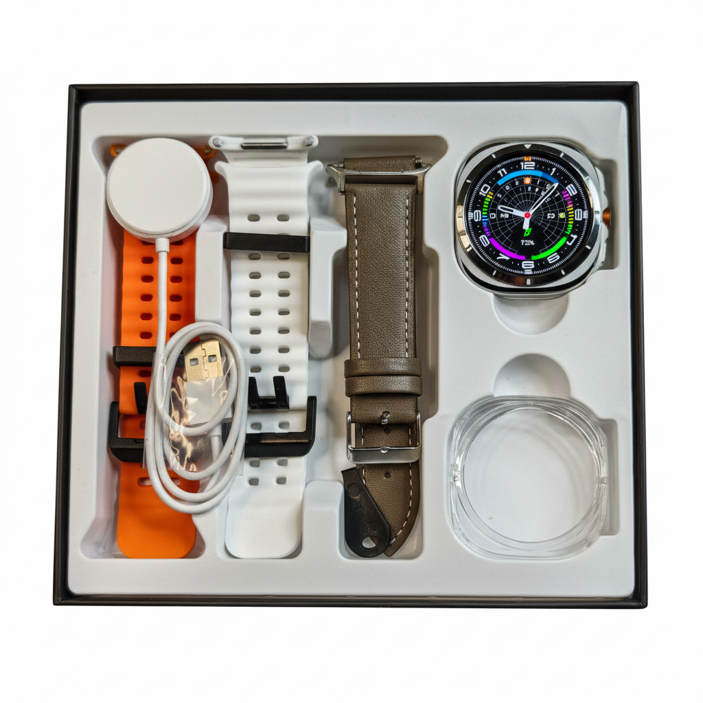 CiberModa AI-Core Smartwatch (HW-512) | 1.96" HD Display | AI Voice Assistant | Bluetooth Calling | Health & Fitness Tracking Fusion Prime