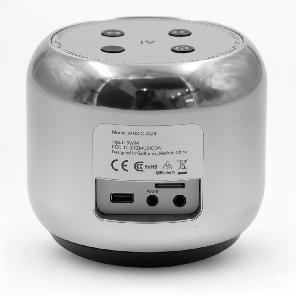 FusionPrime Pepo Mini Speaker FP110, Portable AI Song Generator, Powered by Musicon AI, Bluetooth, 5GB Storage, 2-Hr Playtime, Type-C Charging Fusion Prime