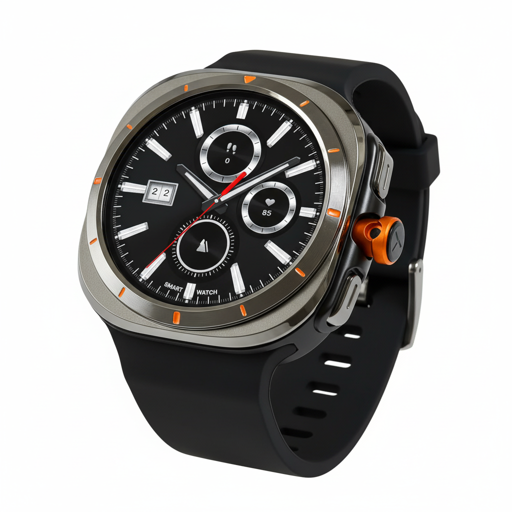 CiberModa AI-Core Smartwatch (HW-512) | 1.96" HD Display | AI Voice Assistant | Bluetooth Calling | Health & Fitness Tracking Fusion Prime