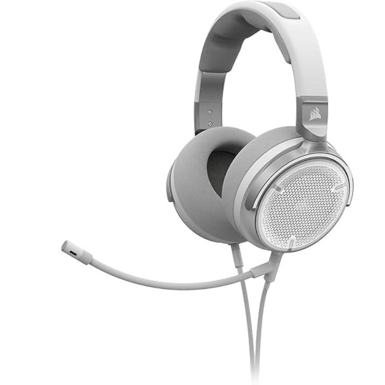 Fusion Prime AudioCore Pro Open-Back Wired Gaming Headset | Graphene Drivers (20Hz–40kHz), Detachable Uni-Directional Mic, Multi-Platform Support for PC, Mac, PS5, PS4, Xbox, Nintendo Switch & Mobile (Arctic White) Fusion Prime