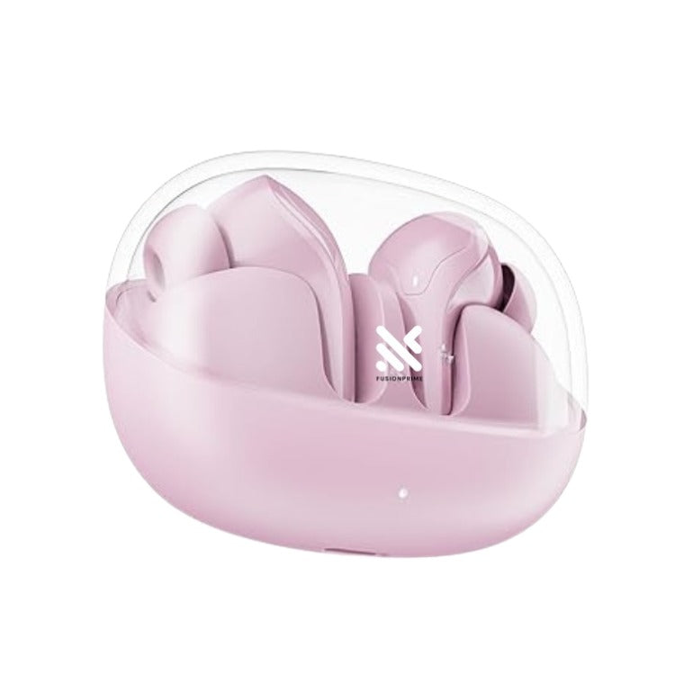 Fusion Prime SonicPods 311 Pro | 50H Battery Backup, Fast Charging TWS Earbuds with Dual ENC Mics, Transparent Lid Design, Low Latency Gaming Mode, IPX4 Water Resistance, IWP Tech, Bluetooth v5.3 in-Ear Earbuds with Mic (Lavender Rush) Fusion Prime