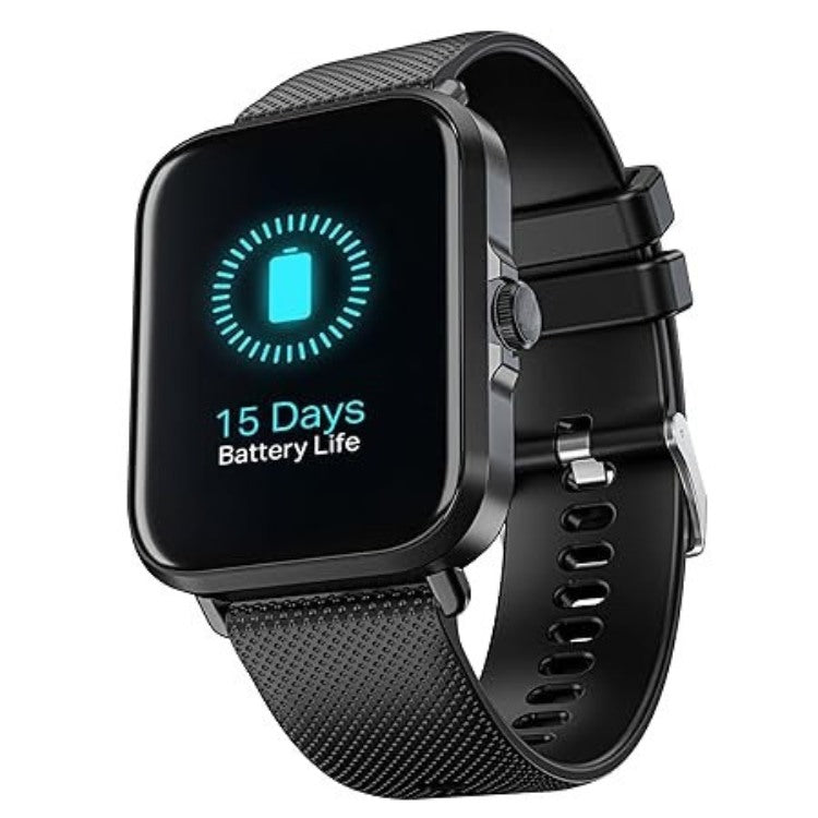 Fusion Prime TimeX Infinity Smartwatch | 15 Days Battery with 550mAh Power, Fast Charging, 1.83” (4.65cm) HD Display, Functional Crown, Bluetooth Calling, Multiple Sports Modes & Health Tracking for Men & Women (Active Black) Fusion Prime