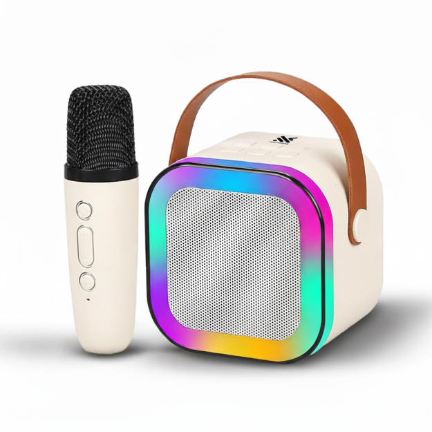 SingGo Mini FP-310 | AI Smart Portable Speaker with Musicon App | Instant Song & Music Composition | Bluetooth 5.1 | Built-in Voice Assistant | 10GB Storage | 360° Sound | Wireless Mic Included | Up to 2 Hours Playback | 1-Year Warranty Fusion Prime