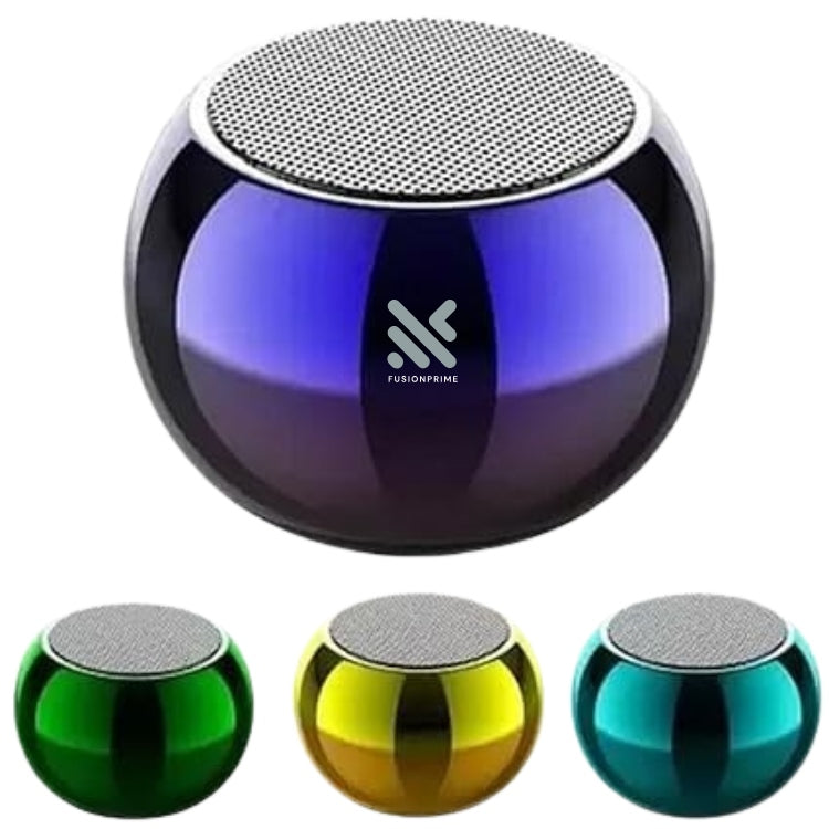 Fusion Prime BeatBox Mini Wireless Portable Speaker | Metallic Round Body, Deep Bass Sound, Easy Power Control & Long Battery Backup, Bluetooth Connectivity for Music, Calls & Travel (Jet Black) Fusion Prime