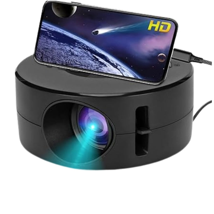Fusion Prime VisionX B47 Mini LED Projector | Portable Home Theater Projector with Smartphone Screen Mirroring, Compatible with Android/iOS/Tablet, Compact Design for Movies, Kids & Travel (Matte Black) Fusion Prime