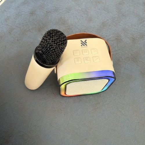 SingGo Mini FP-310 | AI Smart Portable Speaker with Musicon App | Instant Song & Music Composition | Bluetooth 5.1 | Built-in Voice Assistant | 10GB Storage | 360° Sound | Wireless Mic Included | Up to 2 Hours Playback | 1-Year Warranty Fusion Prime